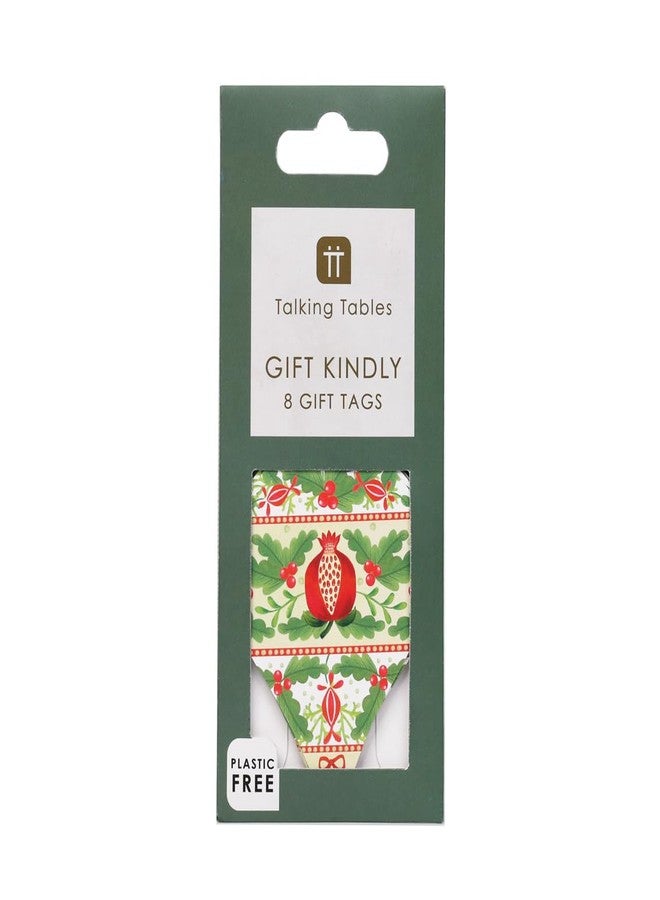 Talking Tables 8 x Folklore Gift Tag with String for Christmas, 10cm x 5cm Secret Santa, Birthday, Gift, Tie on Present Labels with String - Image 2